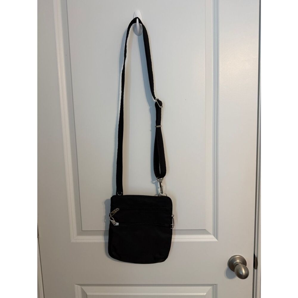Travelon Black Nylon Compact Crossbody with Adjustable Strap
